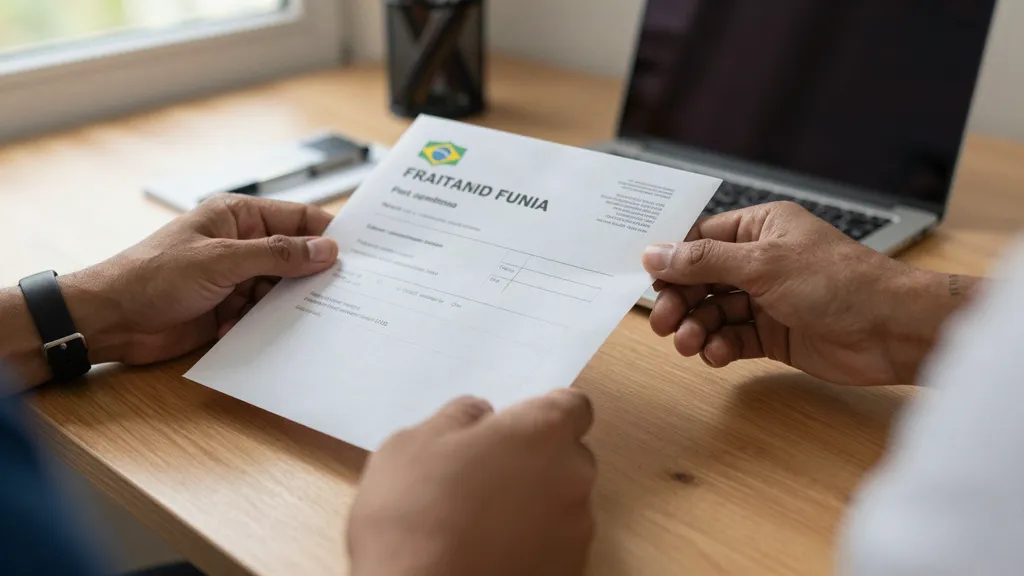 Motorista organiza notificações de multa e documentos sobre a mesa para preparar o recurso